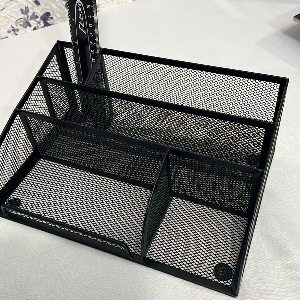 Black Mesh Desk Organizer